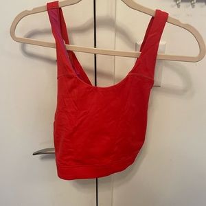 Outdoor Voices Red Cross Back Sports Bra Crop - Size XL